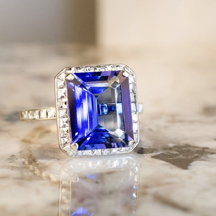 Tanzanite and Diamond Ring