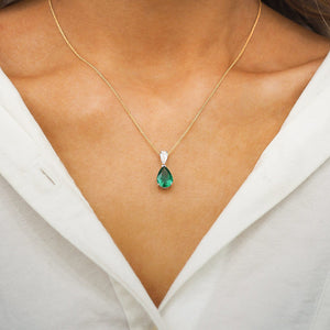 Emerald and Diamond Pendant