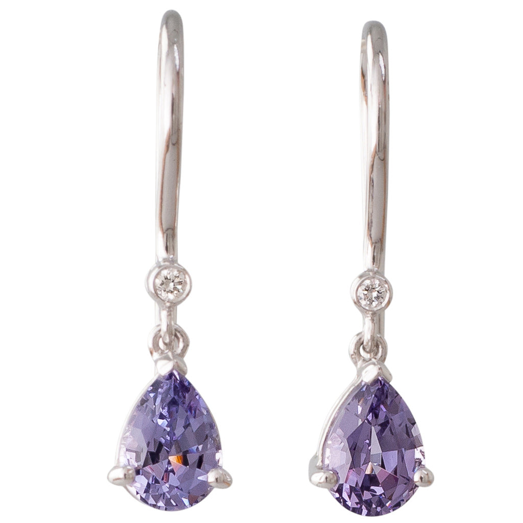 Lavender Spinel Drop Earrings