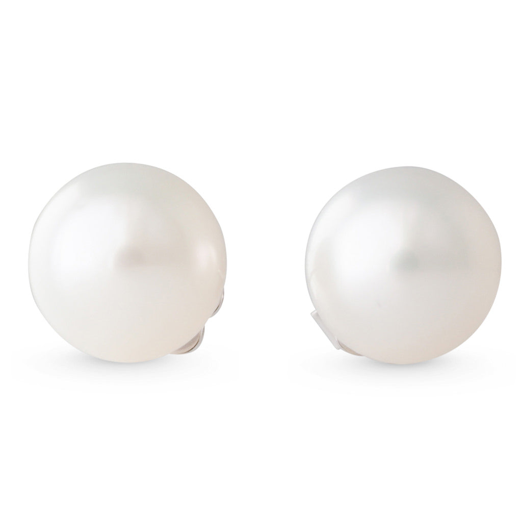 9mm Round White South Sea Studs