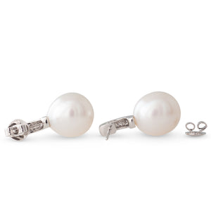 South Sea Pearl & Diamond Earrings