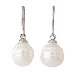 Baroque South Sea Pearl Hooks