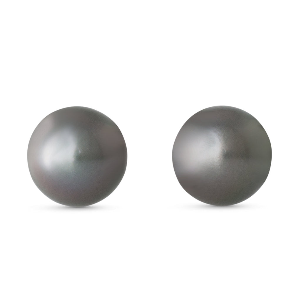 10-11mm Round Tahitian Pearl Studs