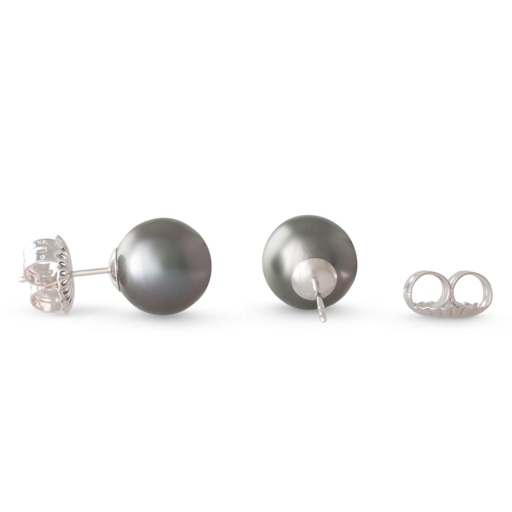 10-11mm Round Tahitian Pearl Studs