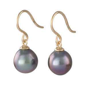 Tahitian Pearl Hook Earrings