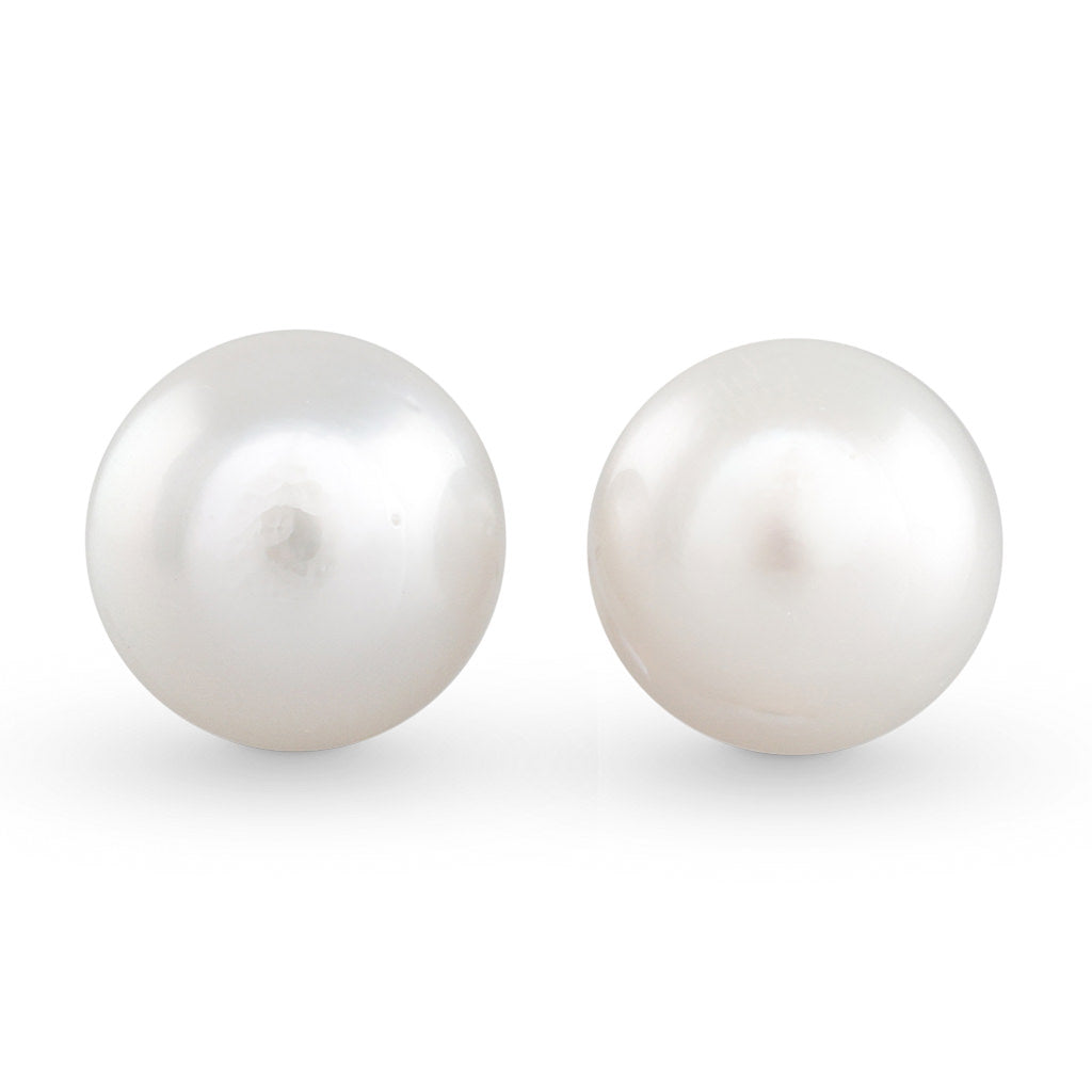12mm Button South Sea Stud Earrings