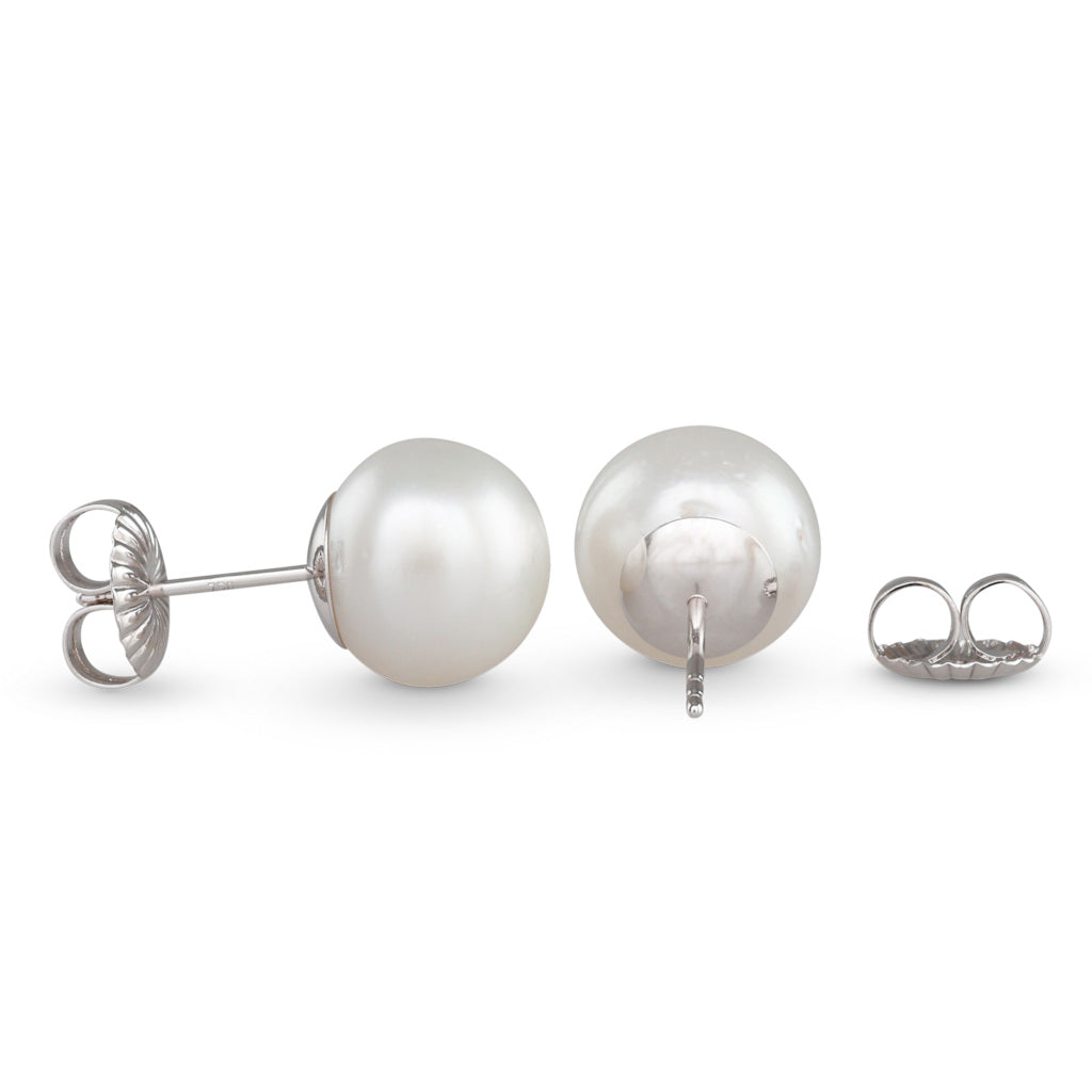 12mm Button South Sea Stud Earrings