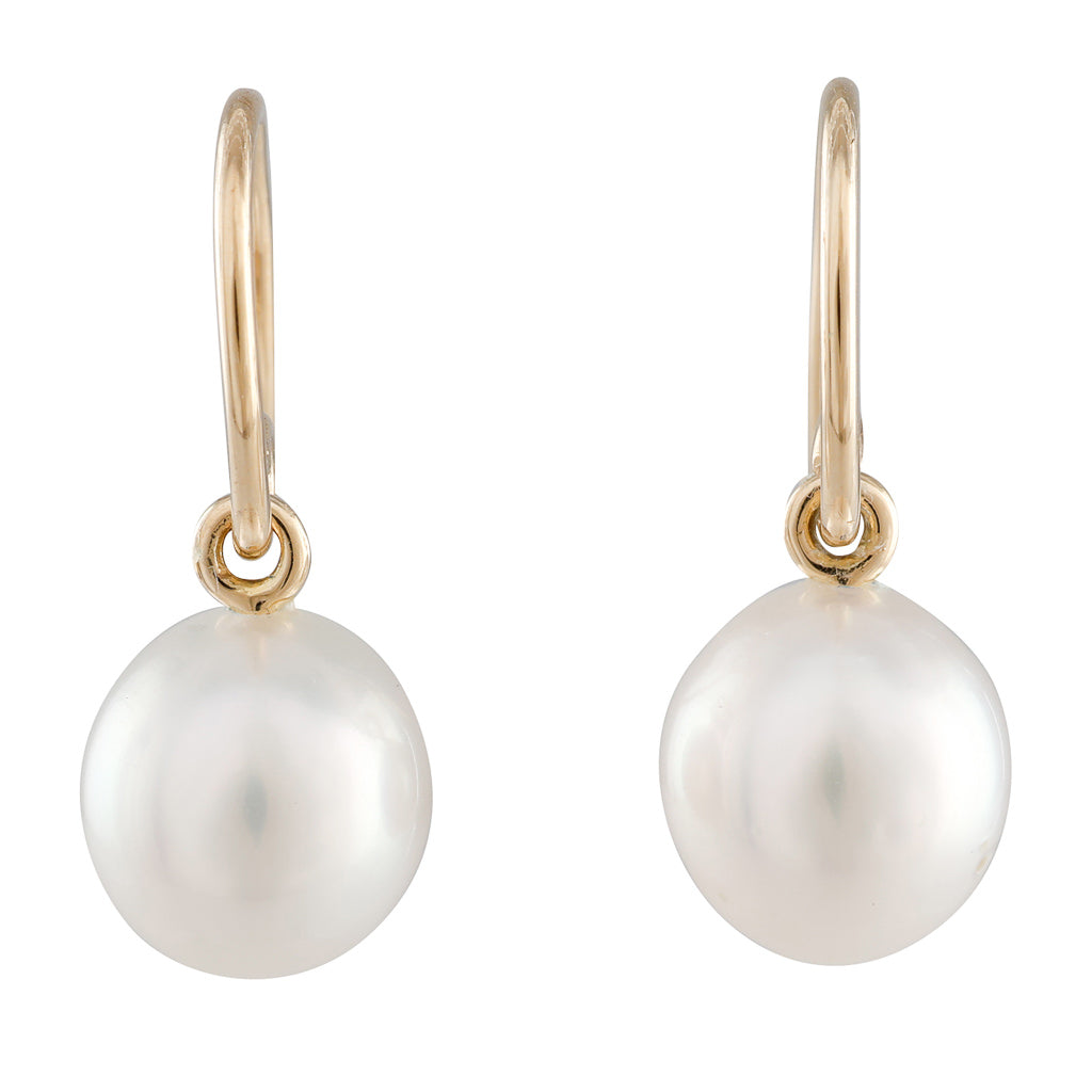 8mm South Sea Hook Earrings