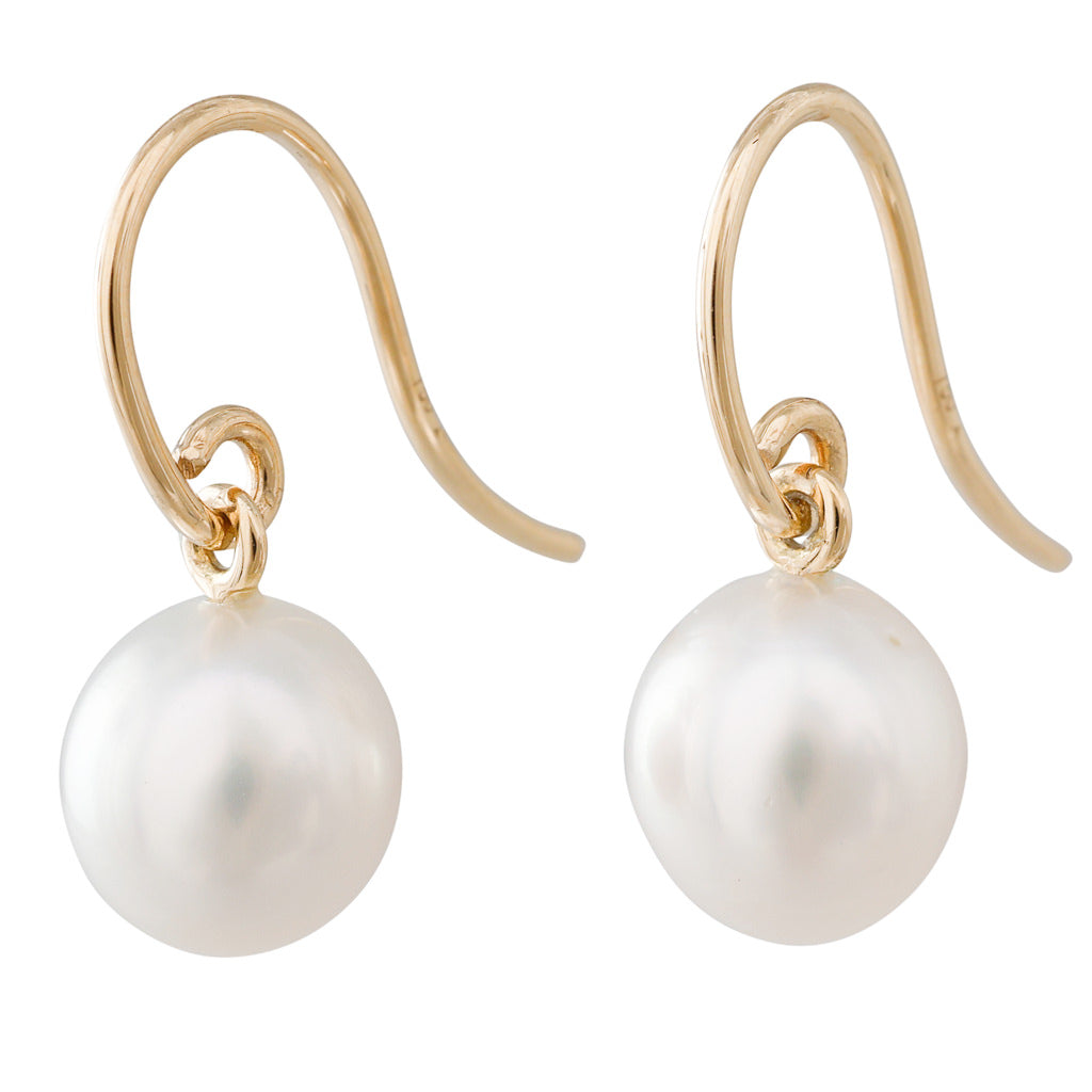 8mm South Sea Hook Earrings