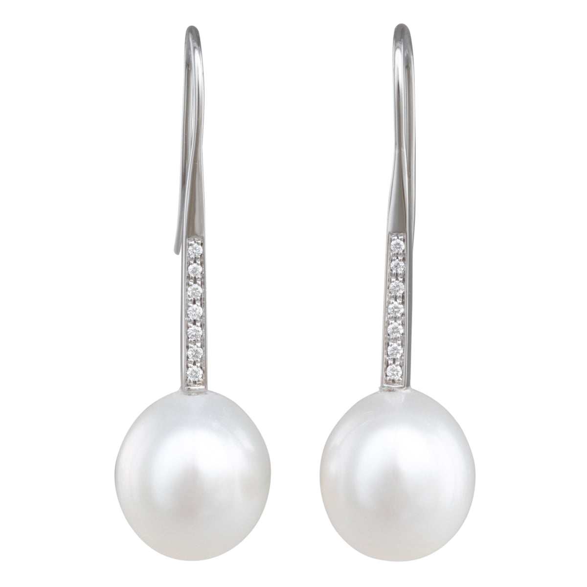 South Sea Pearl & Diamond Earrings