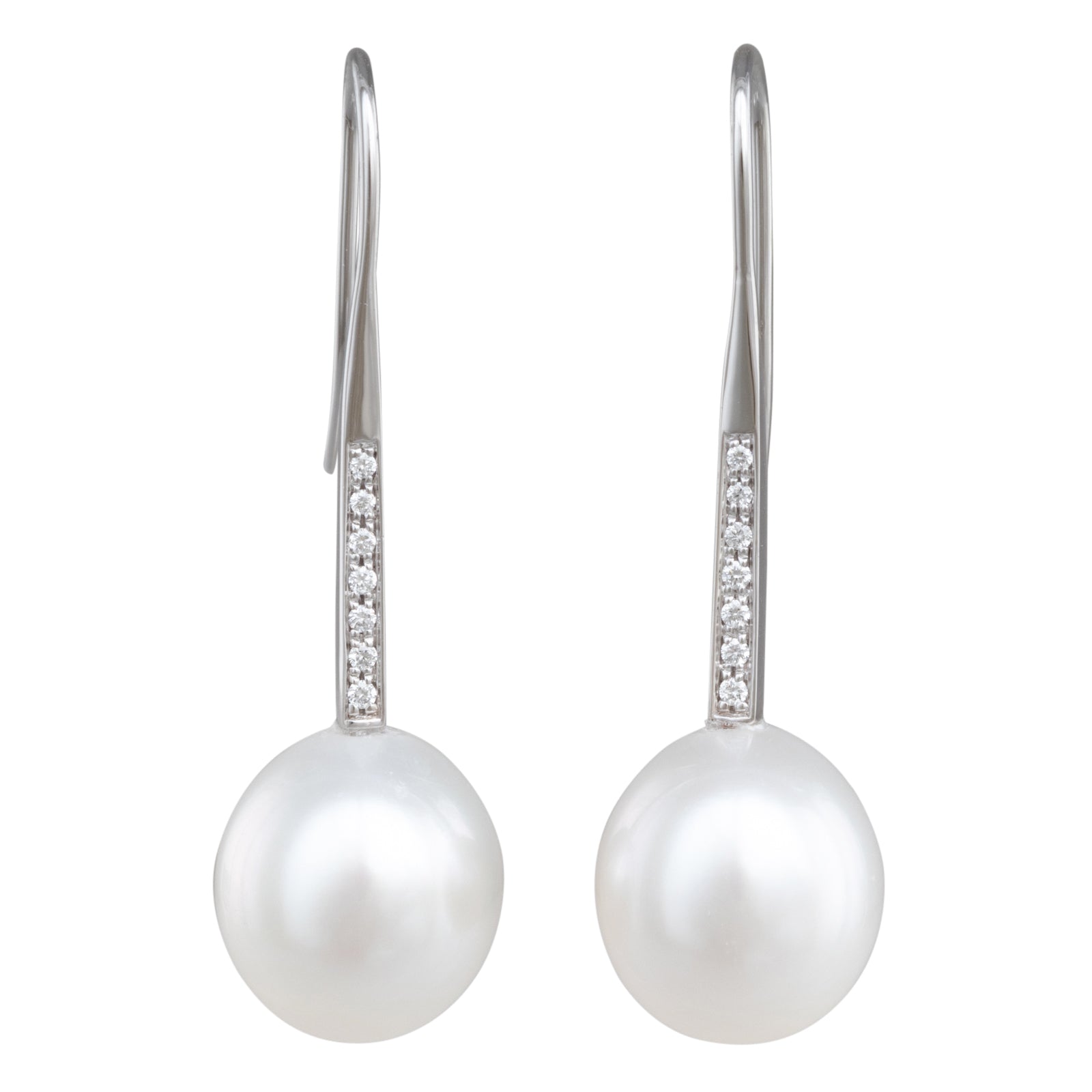 South Sea Pearl & Diamond Earrings
