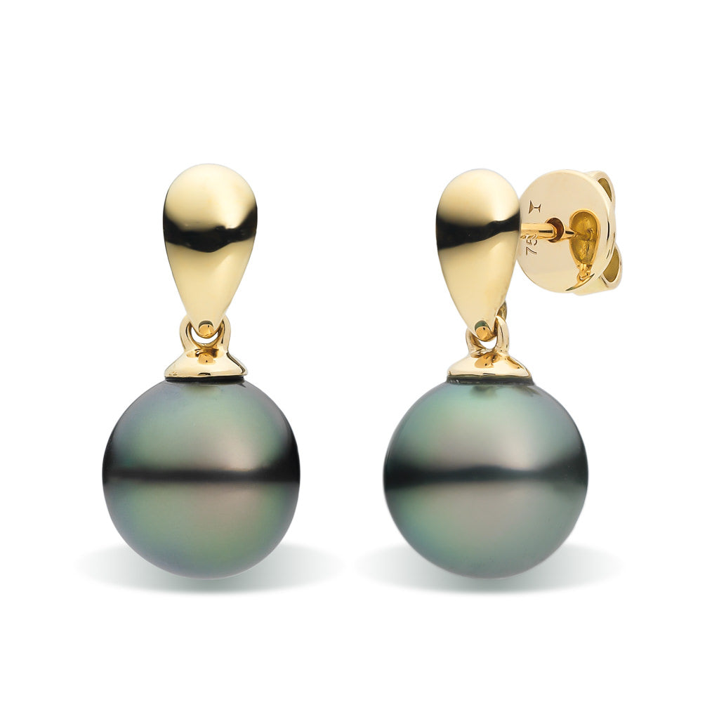 9-10mm Tahitian Drop Stud Earrings