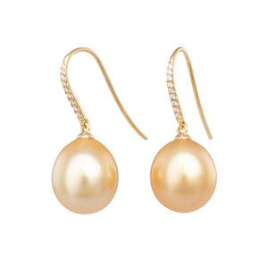 Gold South Sea & Diamond Hooks