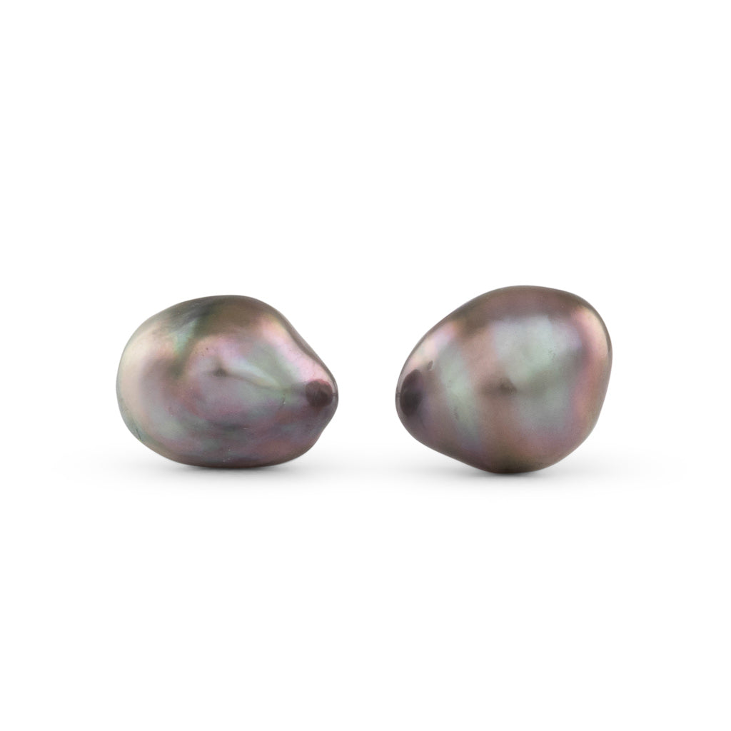 Tahitian Keshi Pearl Stud Earrings