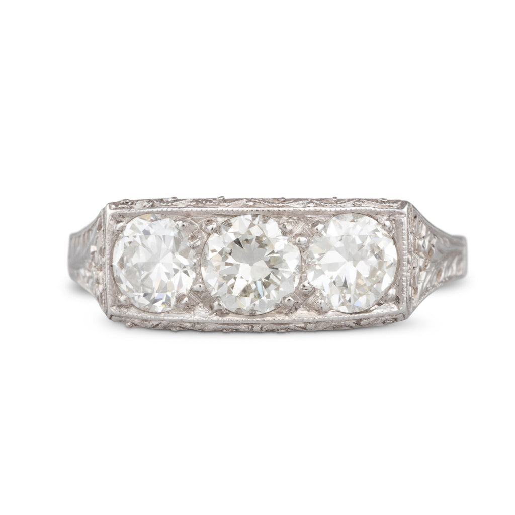 Antique Three Stone Diamond Ring