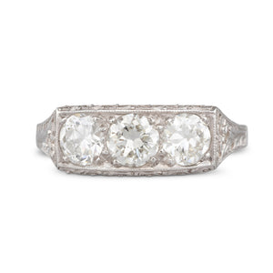 Antique Three Stone Diamond Ring