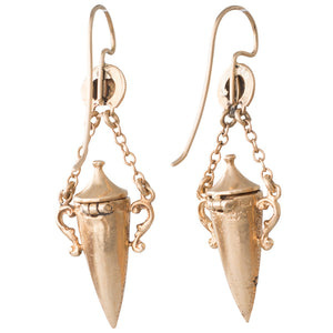 Victorian Gold Urn Earrings