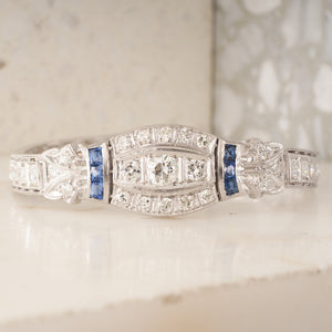 Art Deco Diamond &Sapphire Bracelet