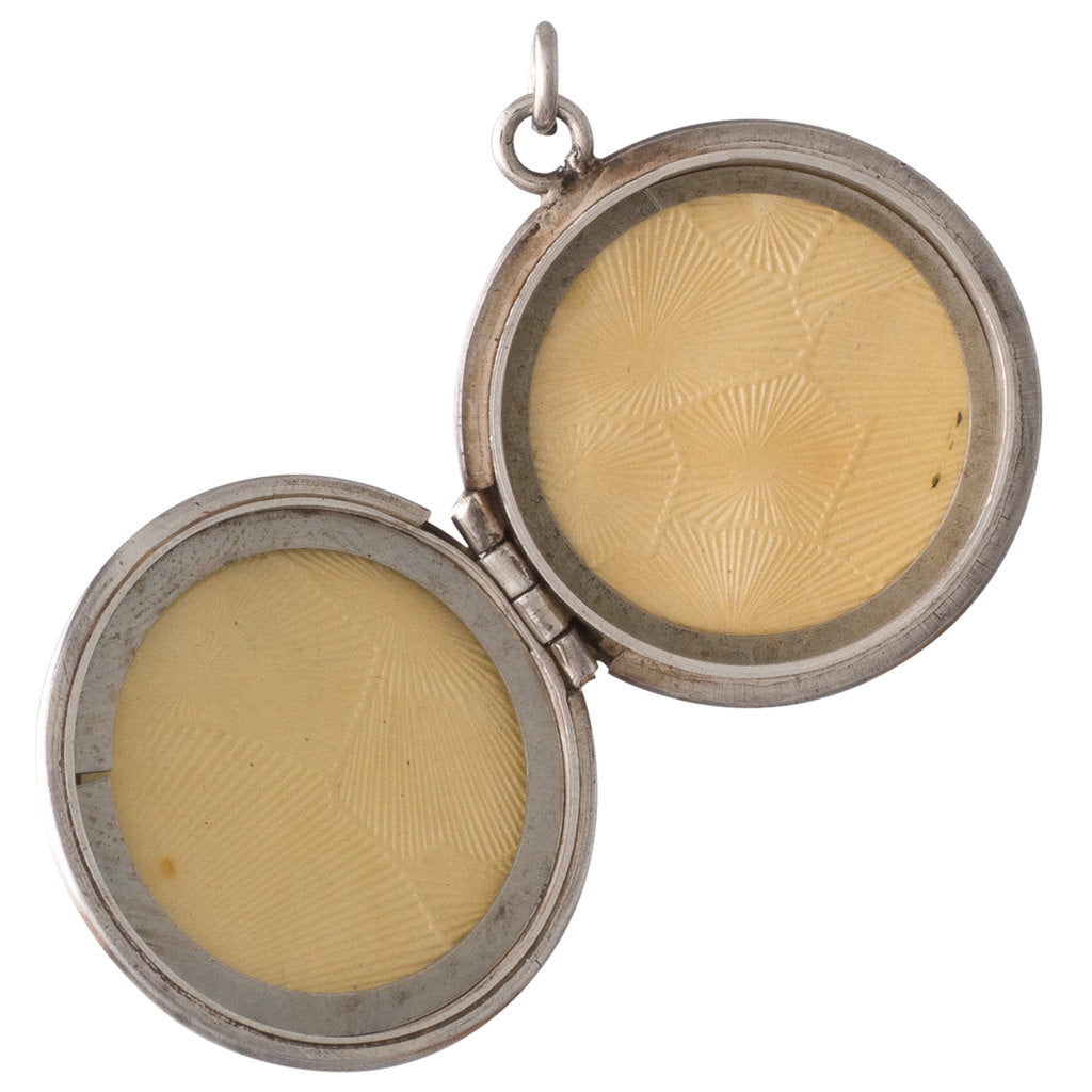 Victorian Yellow Guilloche Locket