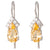 Golden Topaz & Diamond Earrings
