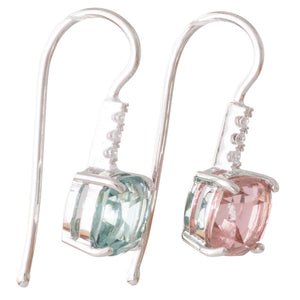 Pink & Green Tourmaline Earrings