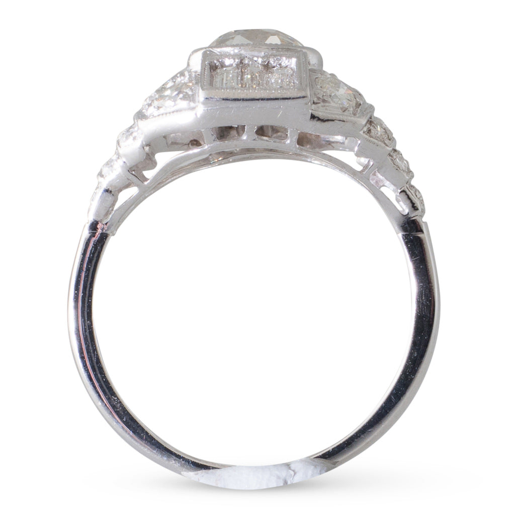 Art Deco Diamond Plaque Ring