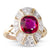 Unheated Ruby & Diamond Ring