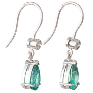 Emerald & Diamond Drop Earrings