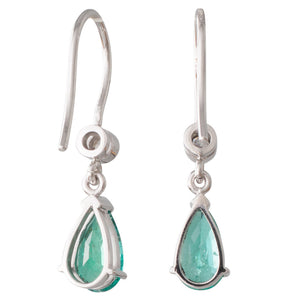 Emerald & Diamond Drop Earrings