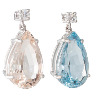 Aquamarine & Morganite Earrings