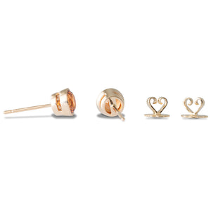 Mandarin Garnet Stud Earrings