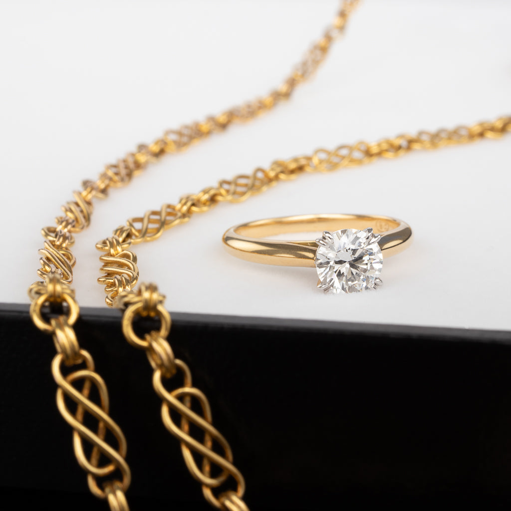 Fancy Link Yellow Gold Chain