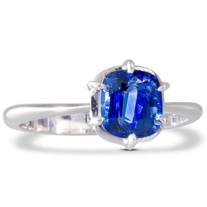 Cushion Cut Sapphire Ring