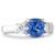 Sapphire & Diamond Three Stone Ring