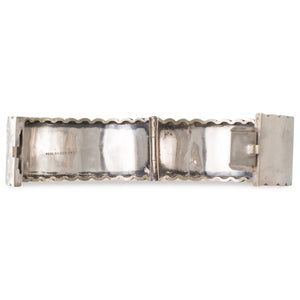 Antique Silver Hinged Bangle
