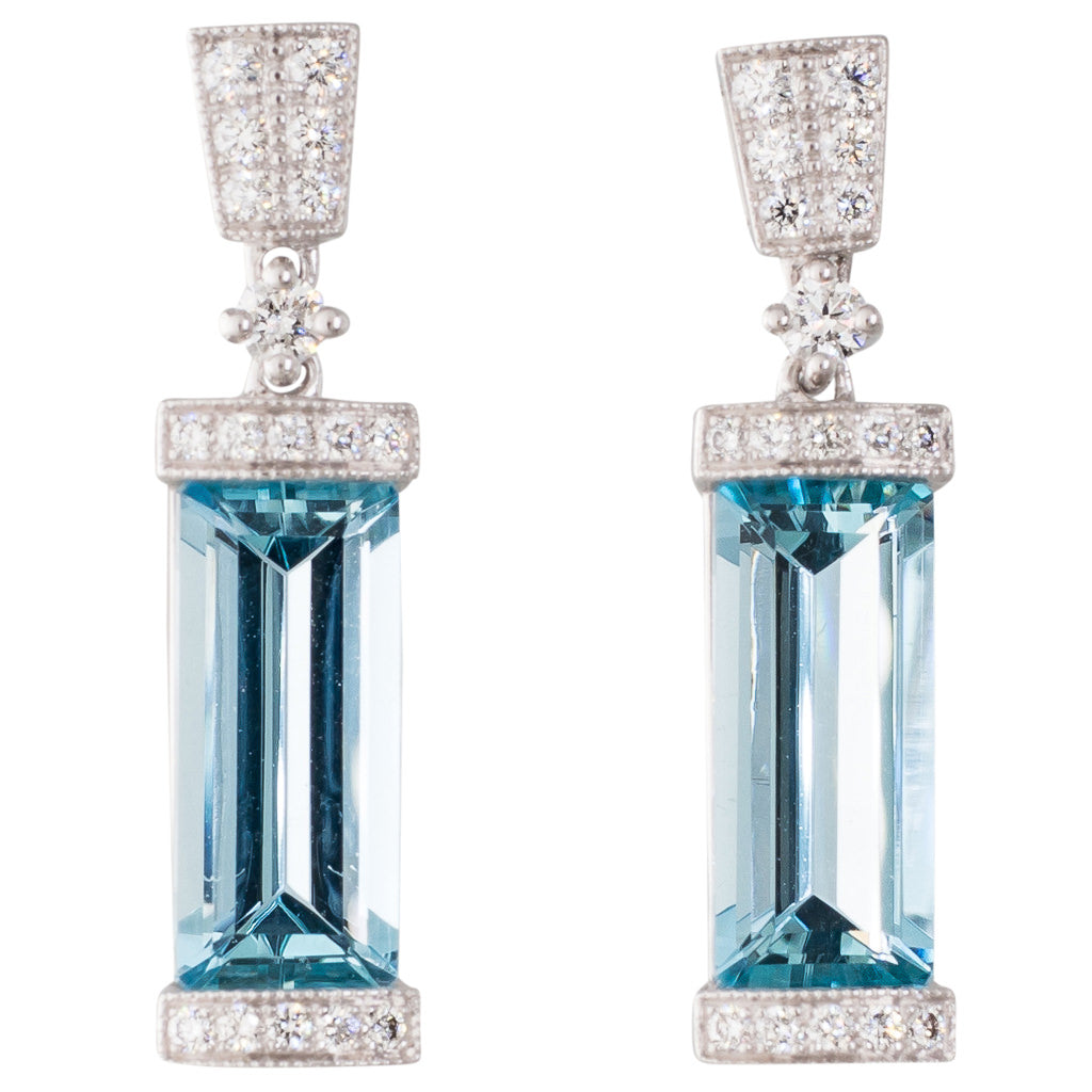 Art Deco Style Drop Earrings