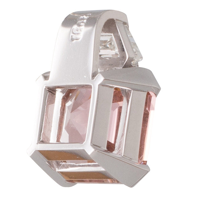 Pink Tourmaline & Diamond Pendant