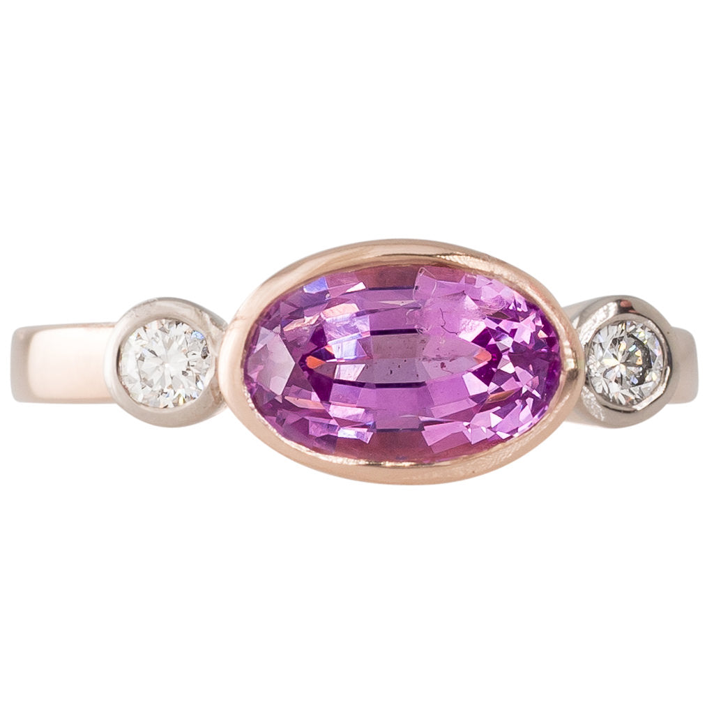 Unheated Pink Sapphire Ring