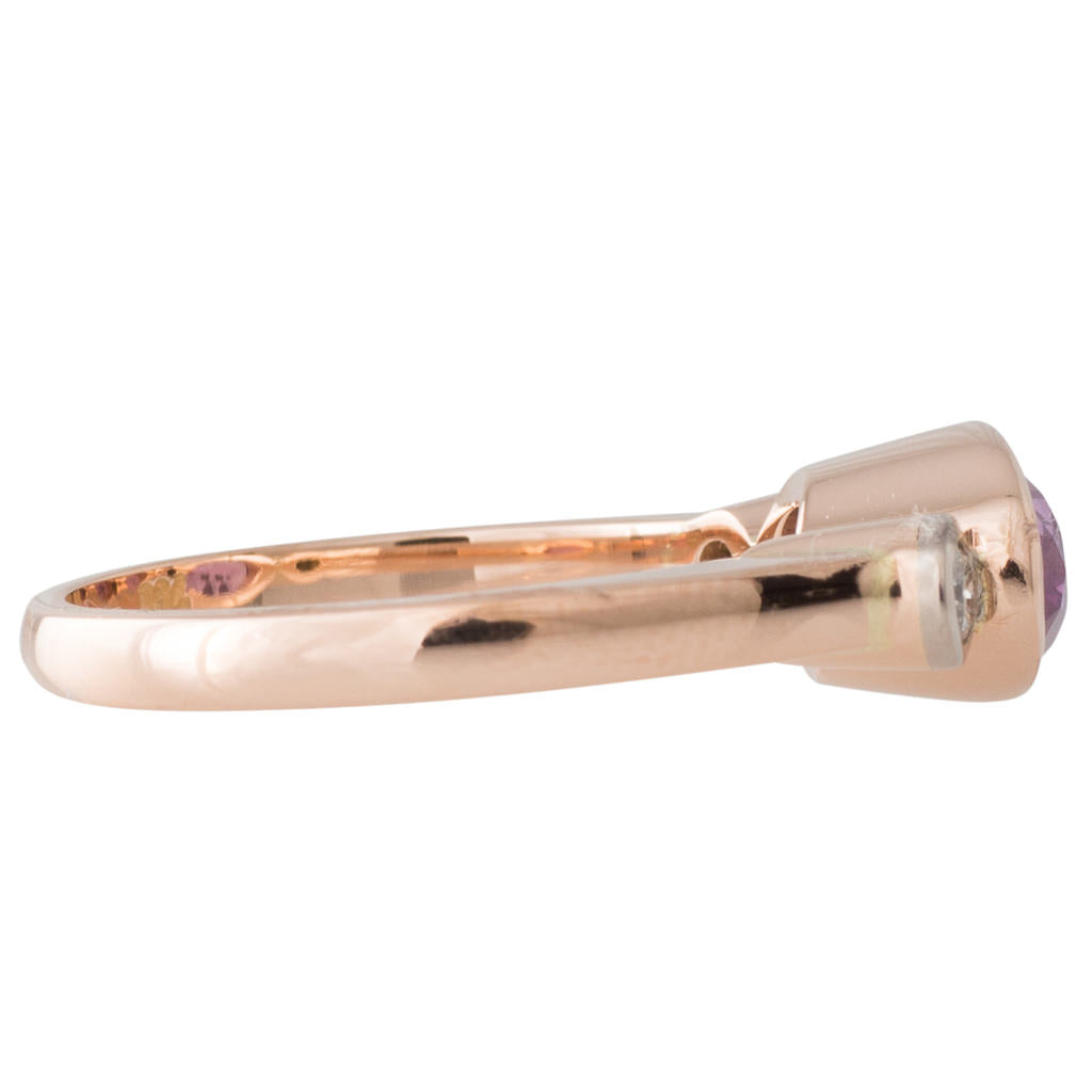 Unheated Pink Sapphire Ring