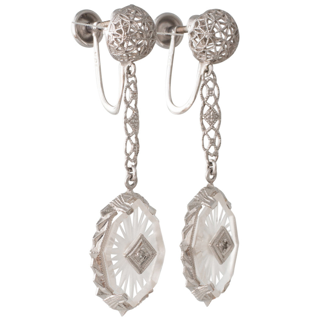 Rock Crystal & Diamond Drops