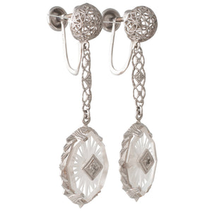 Rock Crystal & Diamond Drops
