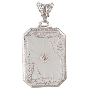 Rock Crystal & Diamond Pendant
