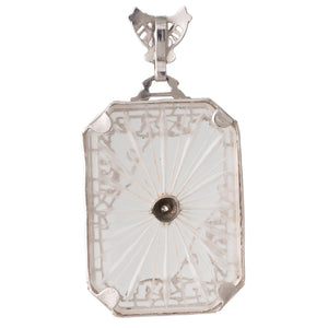 Rock Crystal & Diamond Pendant