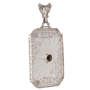 Rock Crystal & Diamond Pendant