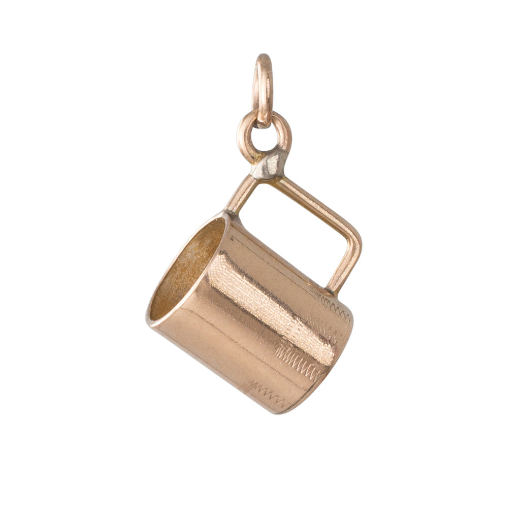 Antique Gold Mug Charm
