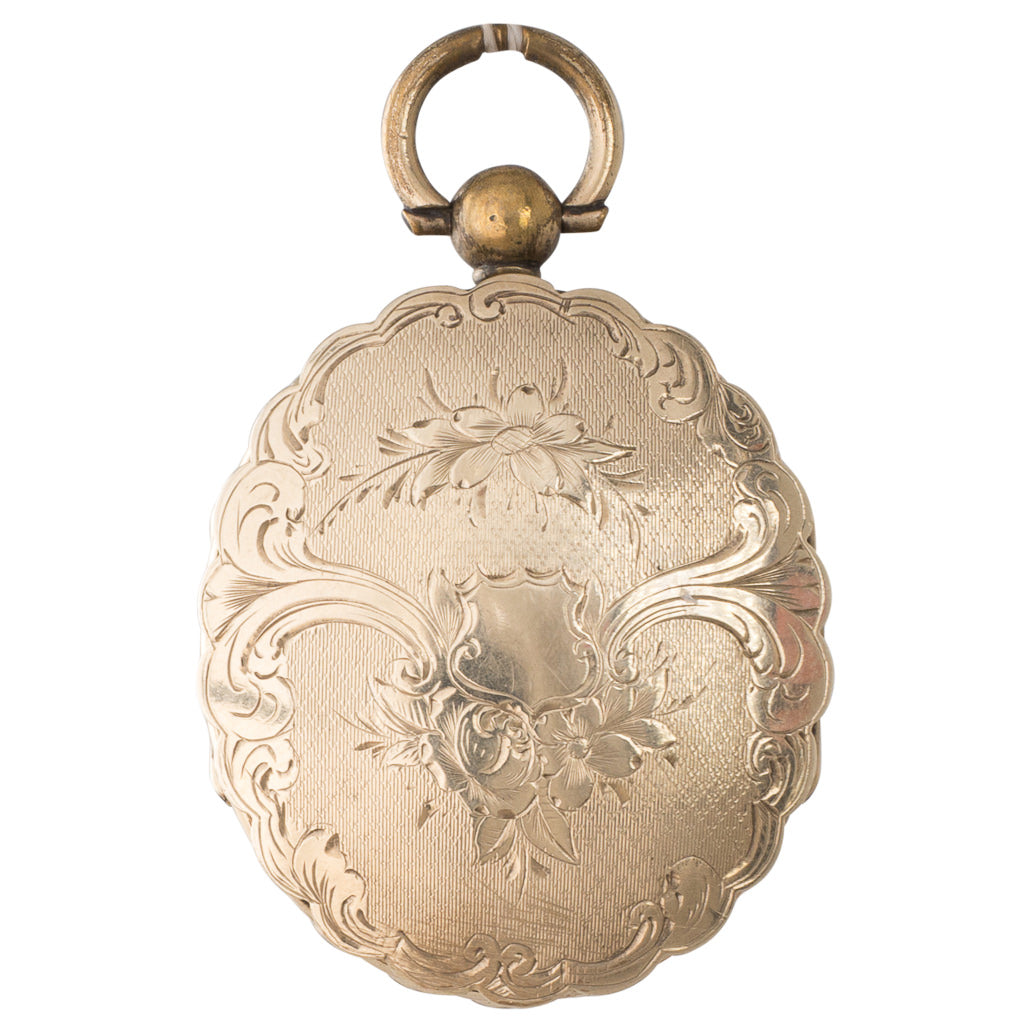 Gold Cased Engraved Locket