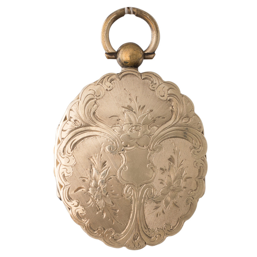 Gold Cased Engraved Locket