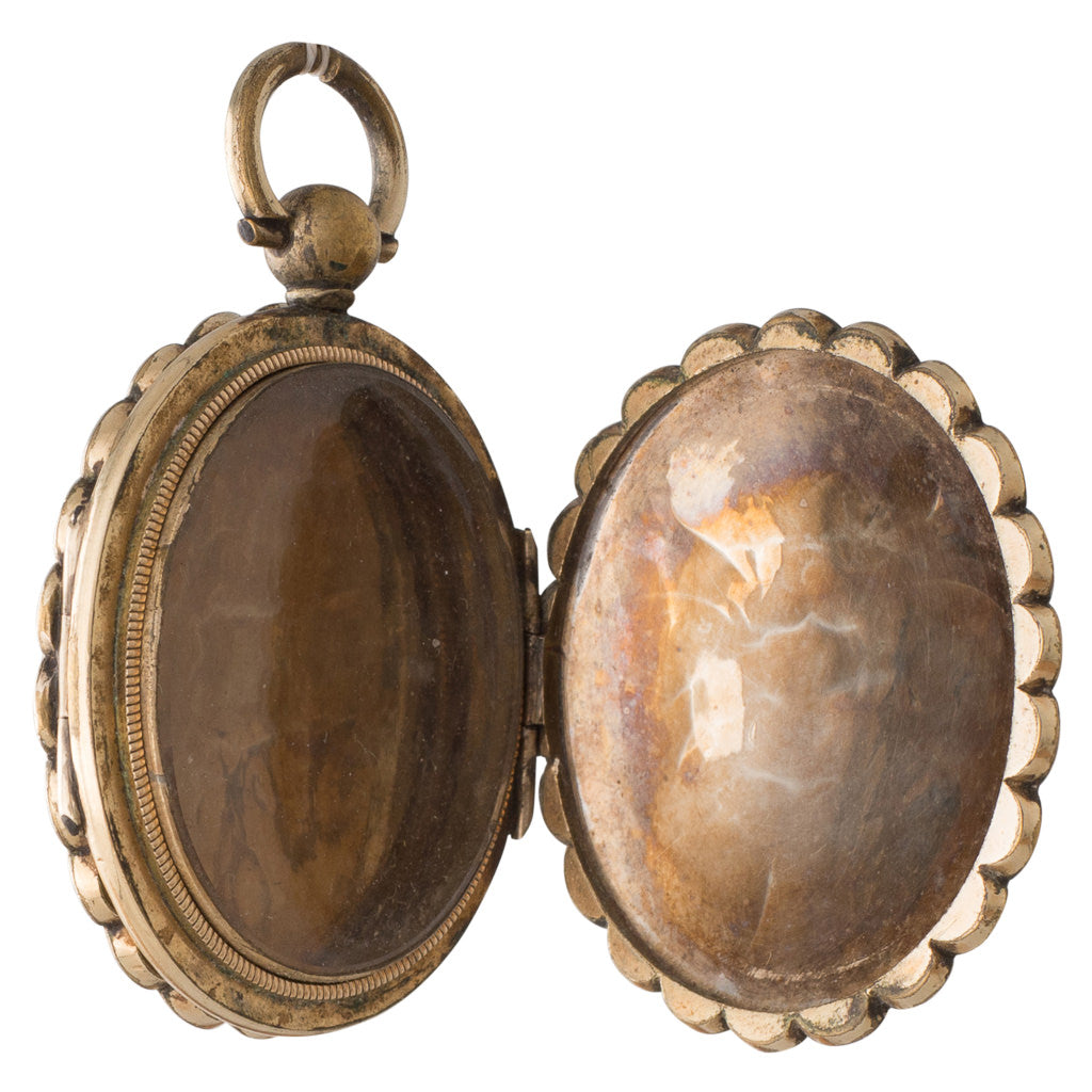 Gold Cased Engraved Locket