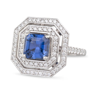 Sri Lankan Sapphire Octagonal Ring