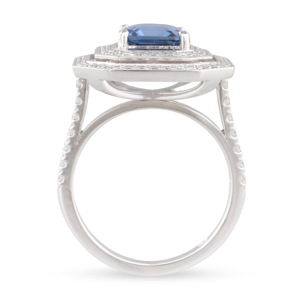 Sri Lankan Sapphire Octagonal Ring